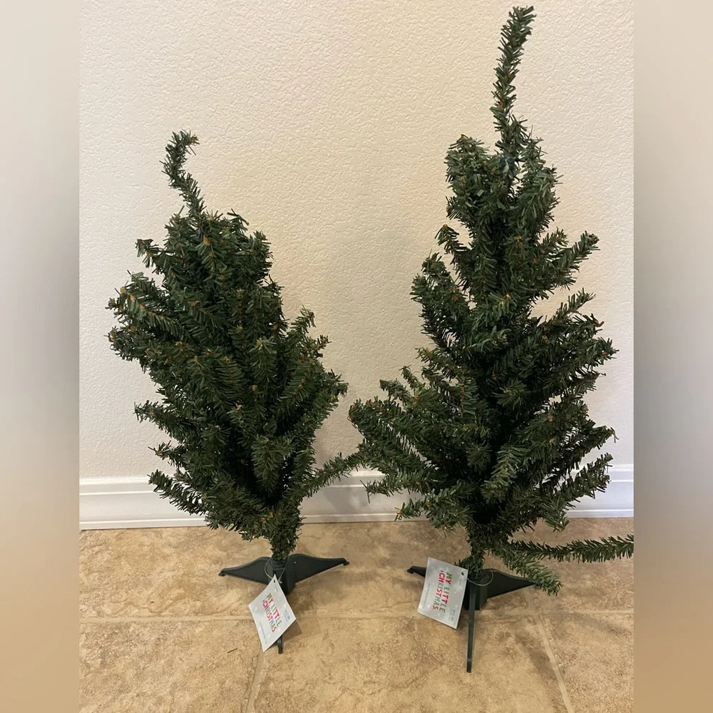 BOGO new MY LITTLE CHRISTMAS trees with tags 24x13.5in